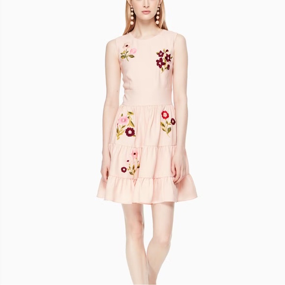 Kate spade ♠️ floral embroidered dress size 4 - Picture 3 of 16